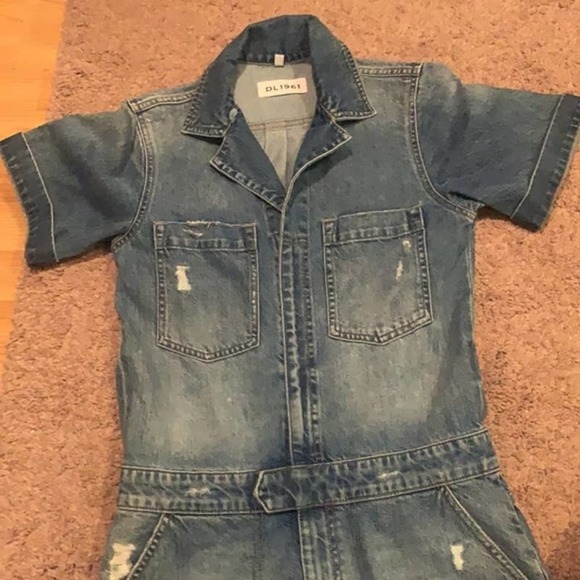 COPY - 𝅺DL1961 Denim Hannah Romper - Cosmic Wash - S - Picture 5 of 6